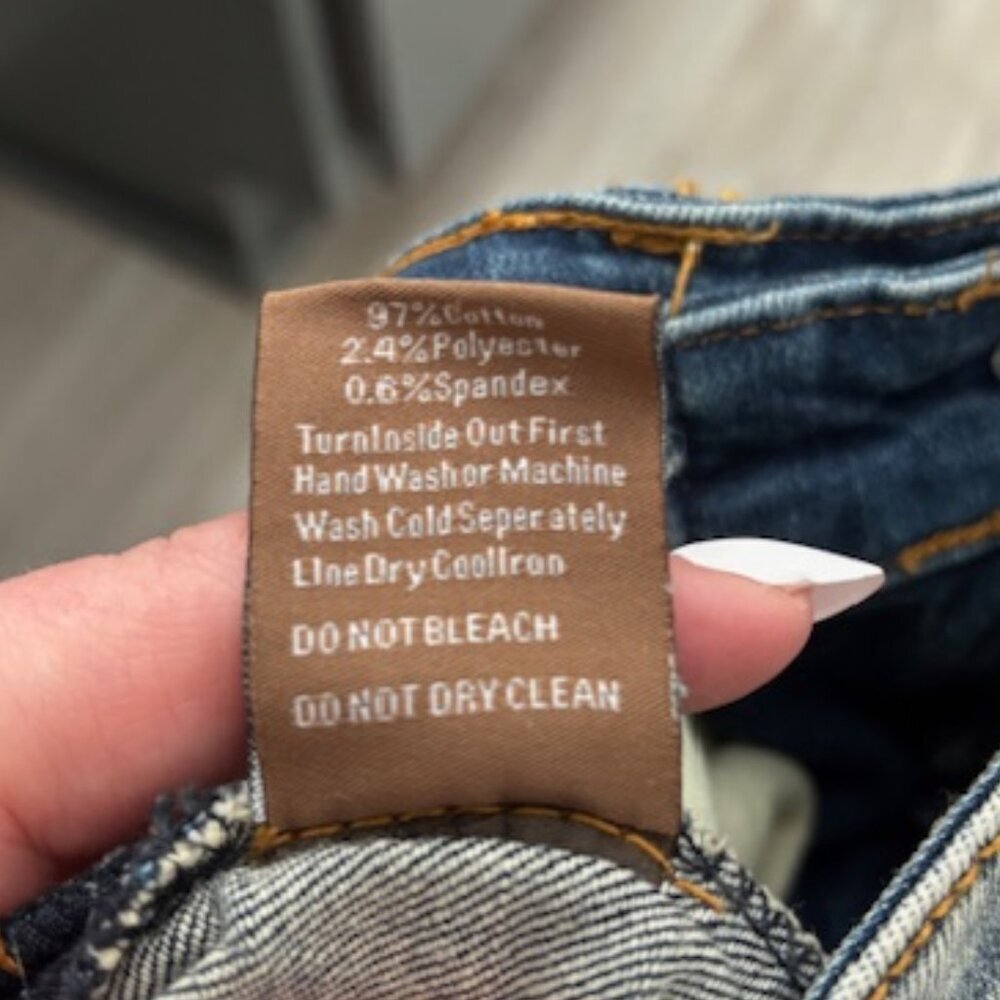 Crysp Denim by Buckle Distressed Skinny Moto Jeans - size 28 - Picture 7 of 7